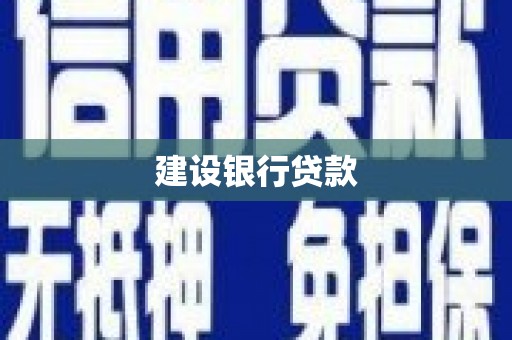 安龙建设银行贷款