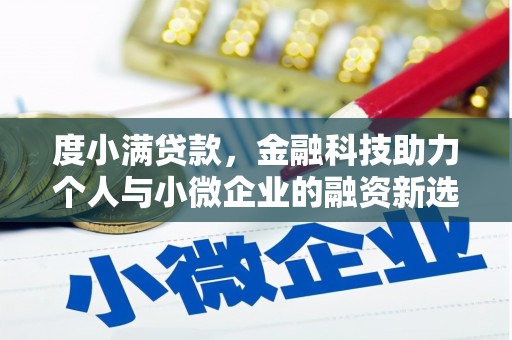 安龙度小满贷款，金融科技助力个人与小微企业的融资新选择