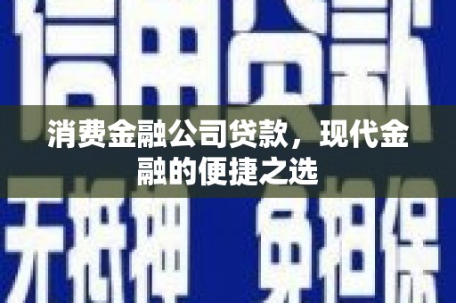 安龙消费金融公司贷款，现代金融的便捷之选