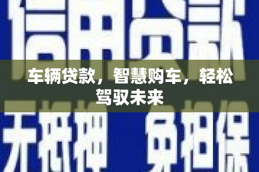 安龙车辆贷款，智慧购车，轻松驾驭未来