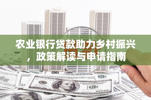 安龙农业银行贷款助力乡村振兴，政策解读与申请指南