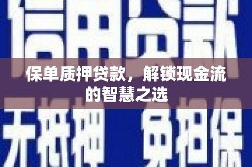 安龙保单质押贷款，解锁现金流的智慧之选