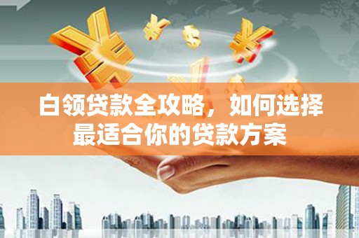 安龙白领贷款全攻略，如何选择最适合你的贷款方案
